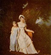 Marguerite Gerard Mme de Stael et sa fille oil painting artist